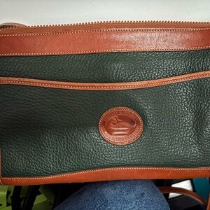 Dooney & Bourke Green and Brown Leather Bag